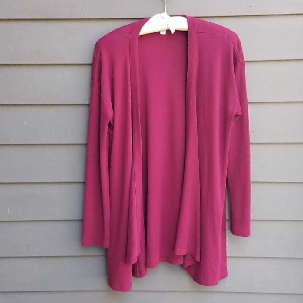 Comfy J Jill Burgundy Cardigan size Medium
